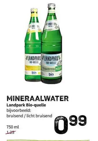 Ekoplaza Mineraalwater Landpark Bio-Quelle 750ml aanbieding