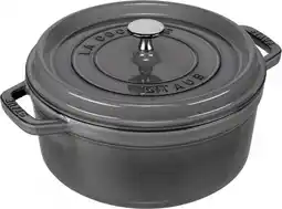 Bol.com Staub cocotte - rond - 24 cm - grafietgrijs aanbieding