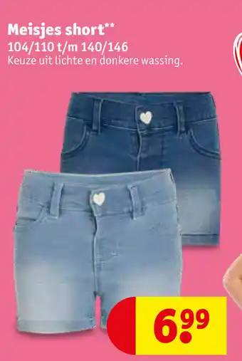 Kruidvat Meisjes short 104/110-140/146 aanbieding