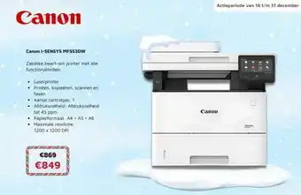 Digitotaal Canon i-SENSYS MF553DW aanbieding