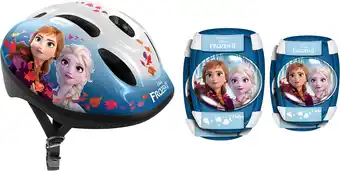 Amazon Stamp Stamp Frozen 2 helm + elleboog- en kniepads, helm, elleboogbescherming, blauw, eenheidsmaat EU aanbieding