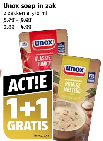 Poiesz Unox soep in zak aanbieding