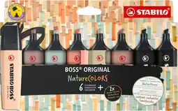 Amazon Markeerstift - STABILO BOSS ORIGINAL - NatureCOLORS - Etui 8 Stuks - Met 7 Verschillende Kleuren aanbieding