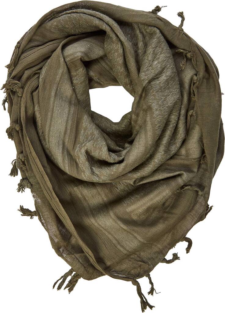Mil-Tec Shemagh-Schal – 110x110 Cm, 100% Baumwolle, Vielseitig Als Halstuch, Kopftuch Oder Tarnung (Weiß/Rot)
