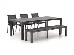 Kees Smit R&S Design Altea/Fidenza 220cm dining tuinset met bank 5-delig stapelbaar aanbieding