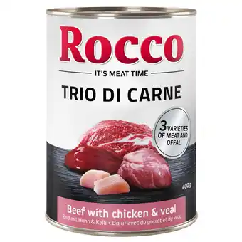 Zooplus Rocco trio di carne - Rund, Kip & Kalfsvlees aanbieding