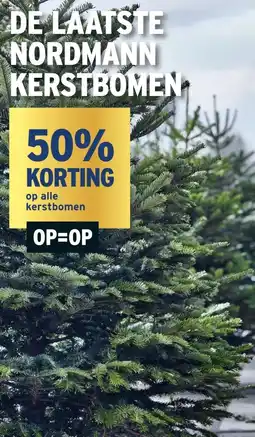 GAMMA 50% KORTING op alle kerstbomen aanbieding