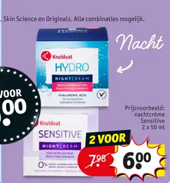 Kruidvat Kruidvat Dag- en nachtcreme 2*50ml aanbieding