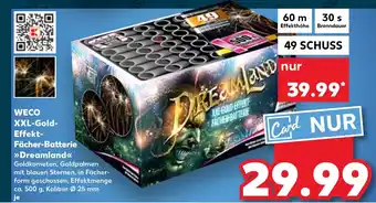 Kaufland DE Weco XXL gold effekt fächer batterie dreamland aanbieding