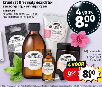 Kruidvat Kruidvat Originals gezichtsverzorging, -reiniging en maskers aanbieding