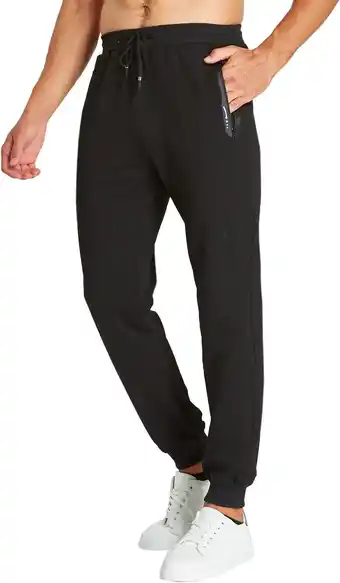 Amazon JustSun Joggingbroek heren sportbroek katoen met zakken met ritssluiting aanbieding