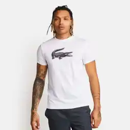 Foot Locker Lacoste Big Croc Logo Heren T-shirts - Wit - Maat: S - Foot Locker aanbieding