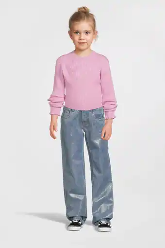 Wehkamp NAME IT KIDS fijngebreide longsleeve NKFVIANNA roze aanbieding