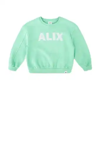 Wehkamp Alix Mini sweater met logo mintgroen aanbieding