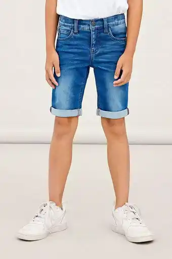 Wehkamp NAME IT KIDS slim fit jeans bermuda NKMTHEO stonewashed aanbieding