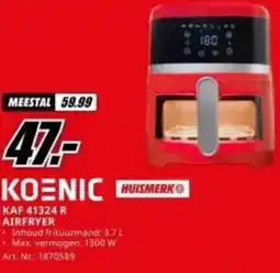 MediaMarkt KOENIC HUISMERK KAF 41324 R AIRFRYER aanbieding