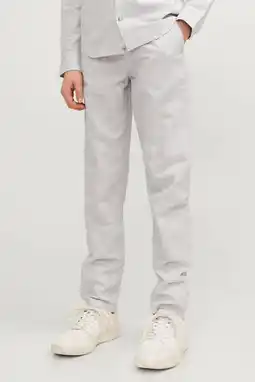 Wehkamp JACK & JONES JUNIOR broek JPSTKANE JJSUMMER lichtgrijs aanbieding