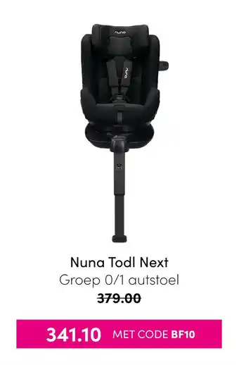 Baby & Tiener Nuna Todl Next Groep 0/1 autstoel aanbieding