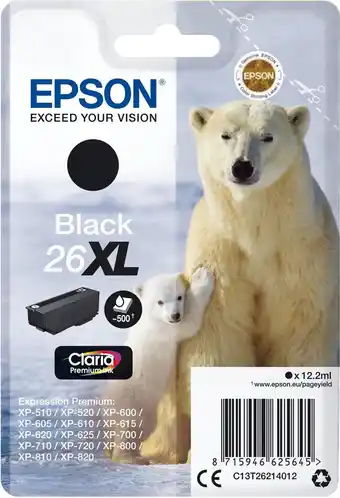 Bol.com Epson 26XL - Inktcartridge / Zwart aanbieding