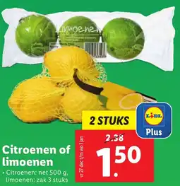 Lidl Citroenen of limoenen aanbieding