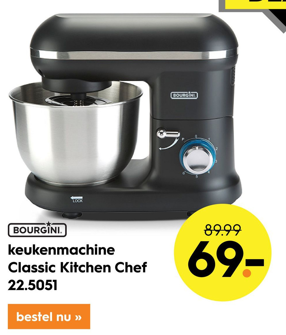 Bourg??ni. Keukenmachine Classic Kitchen Chef 22.5051 aanbieding bij Blokker