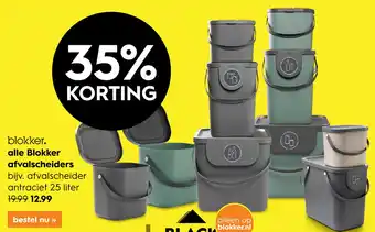 Blokker alle Blokker afvalscheiders aanbieding