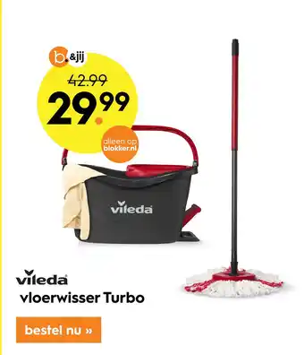 Blokker vloerwisser Turbo aanbieding