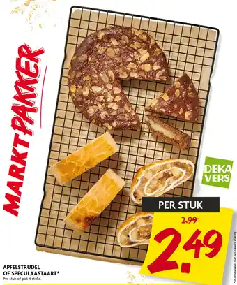 Dekamarkt APFELSTRUDEL OF SPECULAASTAART* aanbieding