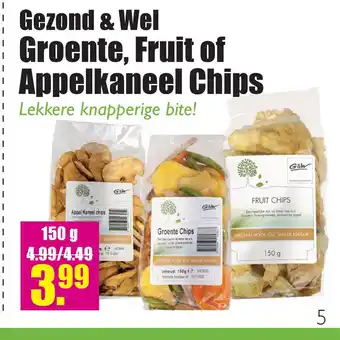 Gezond & Wel Gezond & Wel Groente, Fruit of Appelkaneel Chips aanbieding