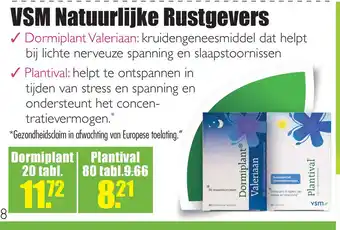 Gezond & Wel VSM Natuurlijke Rustgevers aanbieding