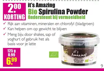 Gezond & Wel it's Amazing Bio Spirulina Powder aanbieding