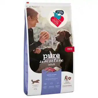 Zooplus mera pure sensitive Adult Lam & Rijst - 12,5 kg + 1,5 kg gratis aanbieding