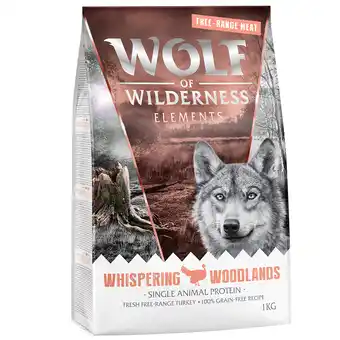 Zooplus 1kg Whispering Woodlands Scharrelkalkoen Wolf of Wilderness Hondenvoer droog aanbieding