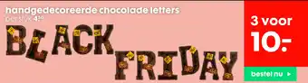 HEMA handgedecoreerde chocolade letters aanbieding