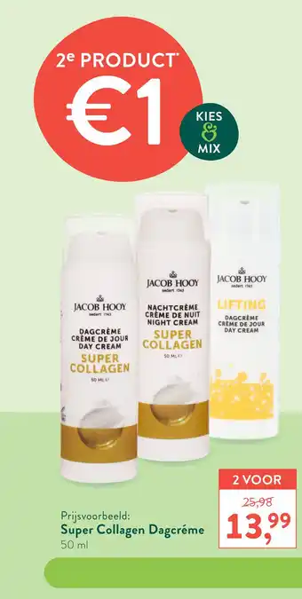 Holland & Barrett Jacob Hooy Super Collagen Dagcréme aanbieding