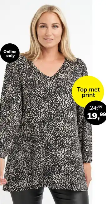 MS Mode Top met print aanbieding