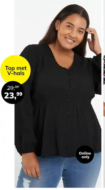 MS Mode Top met V-hals aanbieding