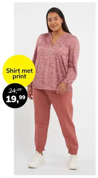 MS Mode Shirt met print aanbieding