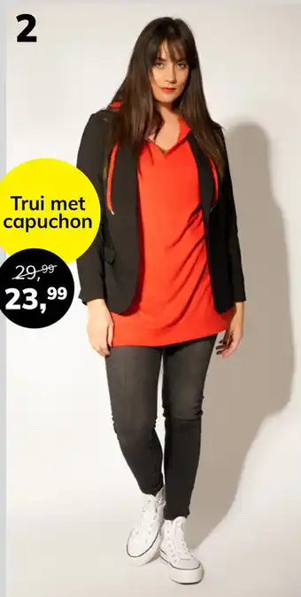 MS Mode Trui met capuchon aanbieding