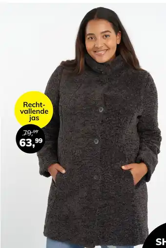 MS Mode Recht- vallende jas aanbieding