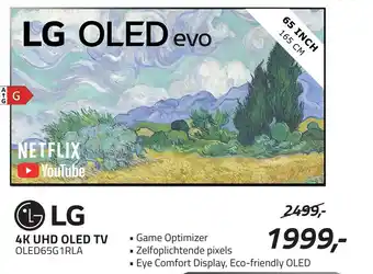 Obbink LG 4K UHD OLED TV OLED65G1RLA aanbieding