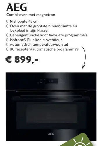 Superkeukens AEG Combi-oven met magnetron aanbieding