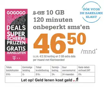 Telecombinatie iPhone 13 128 GB T-Mobile aanbieding