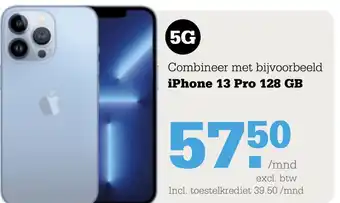 Telecombinatie iPhone 13 Pro 128 GB + @Work 16 GB aanbieding