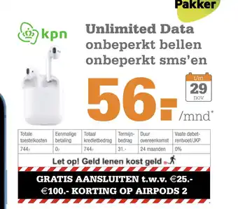 Telecombinatie iPhone 13 mini 128 GB KPN aanbieding