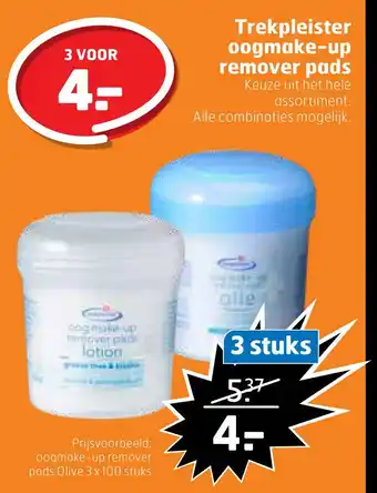 Trekpleister Trekpleister oogmake-up remover pads aanbieding