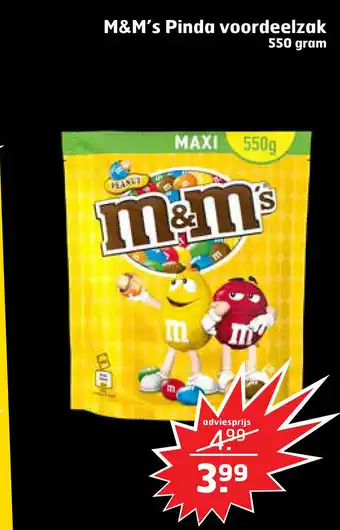 Trekpleister M&M's Pinda voordeelzak aanbieding