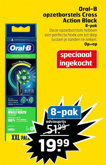 Trekpleister Oral-B opzetborstels Cross Action Black aanbieding