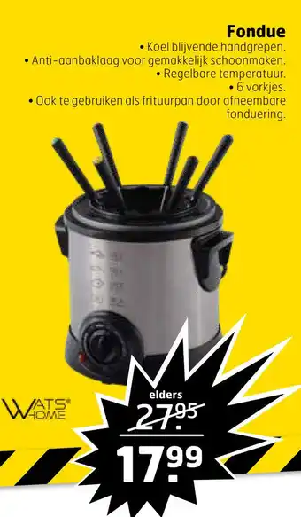 Trekpleister Wats Home Fondue aanbieding