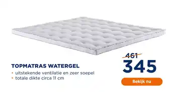 TotaalBED Topmatras Watergel aanbieding